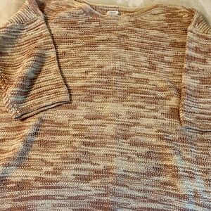 j jill beige and white sweater XL  NEW WITHOUT TAGS